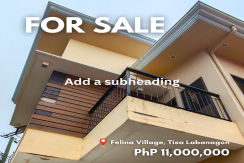 House & Lot for Sale in Felina Village, Tisa, Cebu City